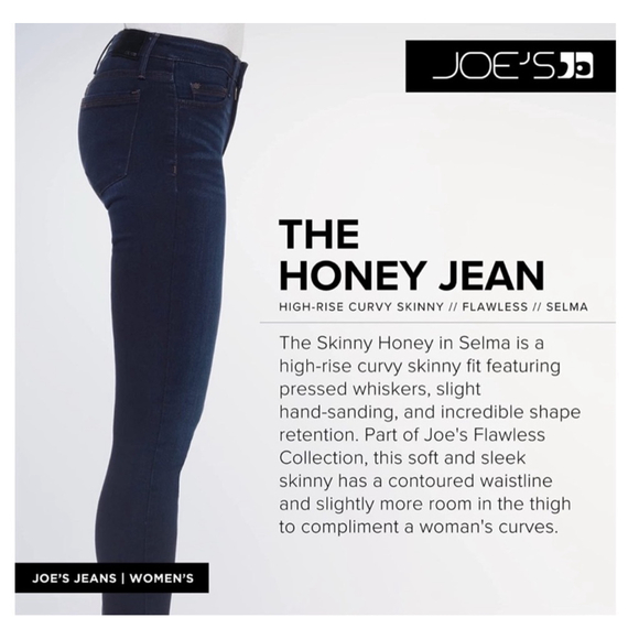 Joe’s Jeans The Honey Jean
High Rise Curvy Skinny Flawless Selma Size 27 EUC - Picture 3 of 11